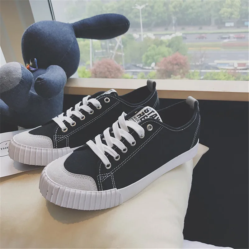 Мужская Вулканизированная обувь модная парусиновая для влюбленных на шнуровке