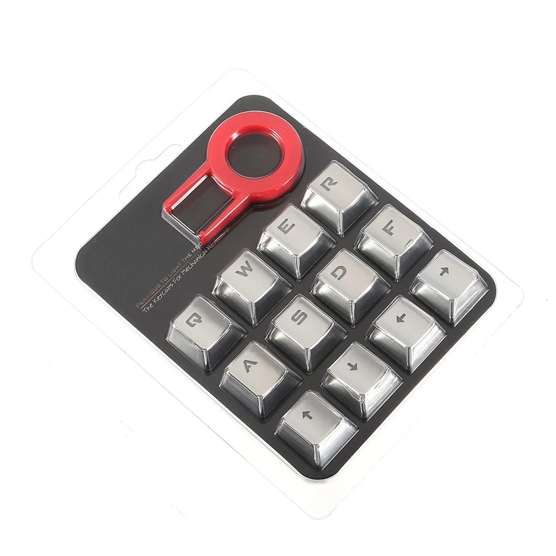 12 клавиш Doubleshot полупрозрачная механическая клавиатура с подсветкой для Cherry MX KeyCap PBT Puller игровая подсветка переключатель клавиатуры - Цвет: Серебристый