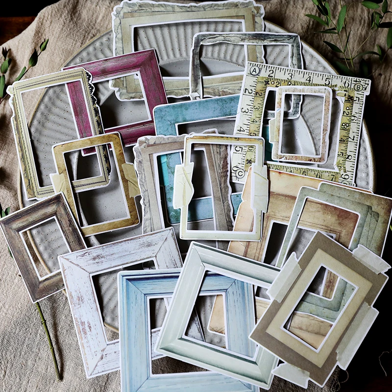 YPP CRAFT 35pcs Vintage Photo Frame Paper Stickers for Scrapbooking Happy Planner/ DIY Crafts/ Card Making Decoration | Дом и сад