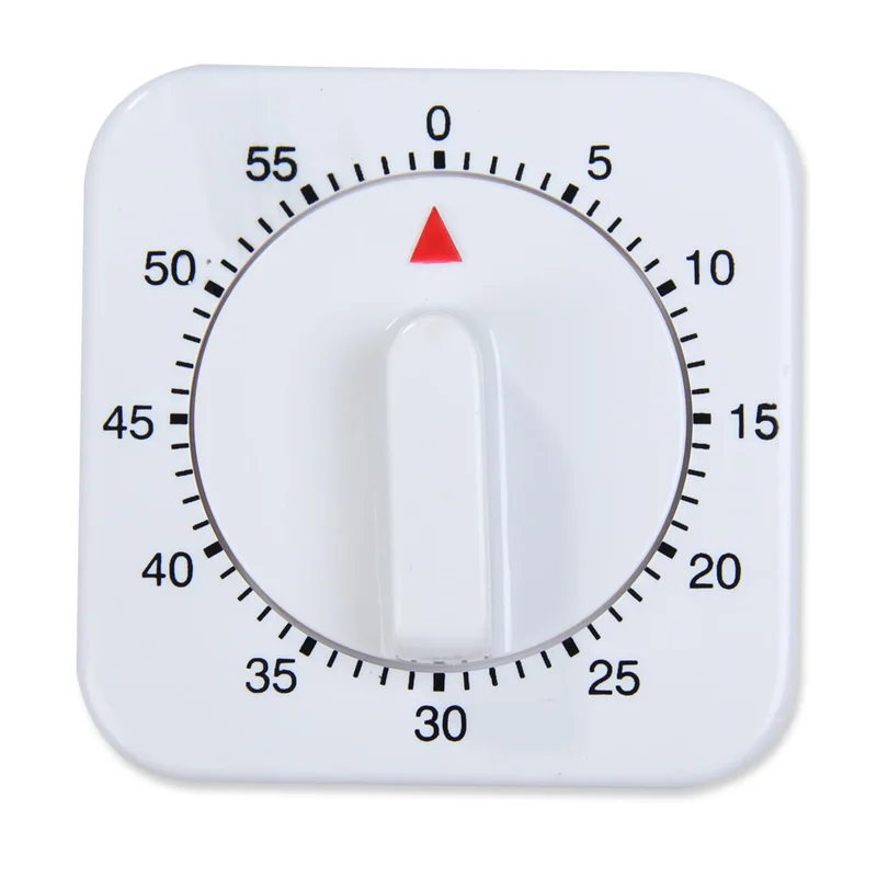 

1Pcs Novelty White Square 60-Minute Mechanical Timer Reminder Counting For Kitchen New Wholesale