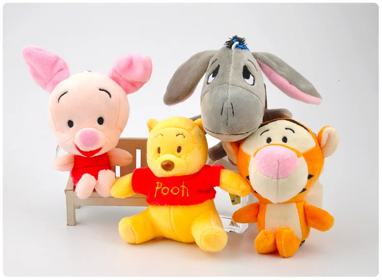 Disney Carton Winnie Piglet Tiger &amp Pluto 12cm Mini Plush Doll Soft Toy Model Figure Christmas Cute Toys For Children |