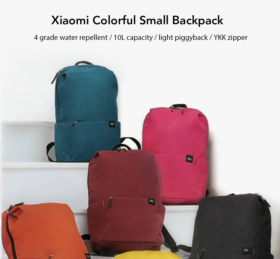 Xiaomi 10L сумка для ноутбука, водонепроницаемый рюкзак, красочные спортивные нагрудные сумки для отдыха, унисекс для мужчин и женщин, для путешествий