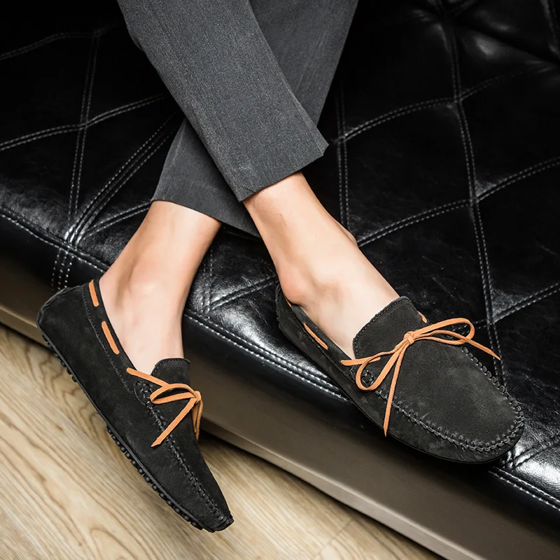 Novelty Fashion Casual Loafers Shoes for Men Solid Spring Autumm Flat Slip On Classics Driving | Обувь