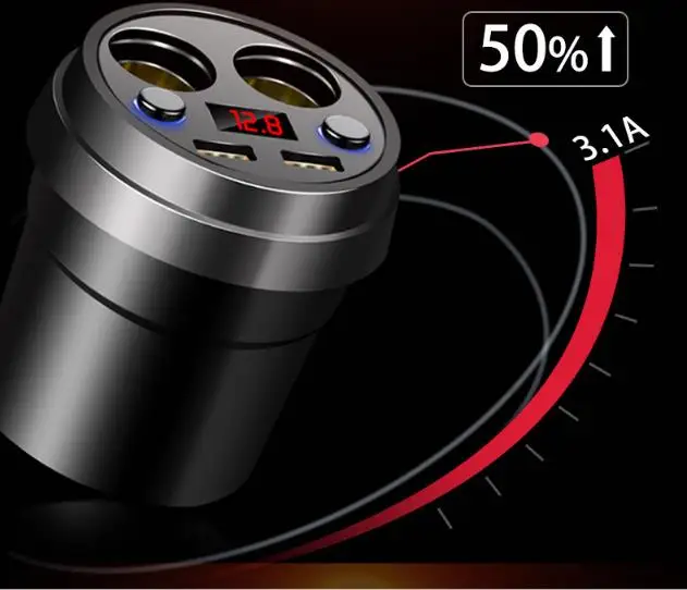 Cup-type car charger one minute two mobile phone dual USB for cigarette lighter | Компьютеры и офис