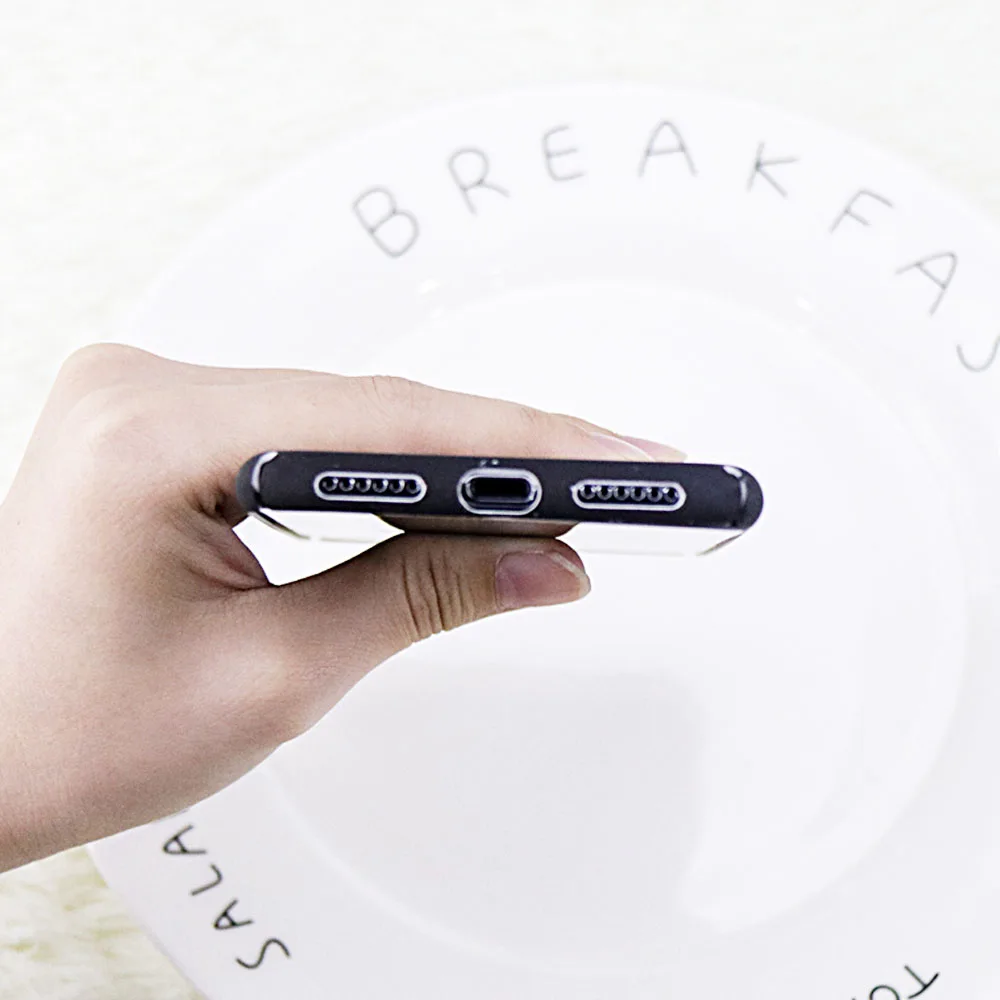 Противоударный черный мраморный матовый чехол для телефона iphone X Модный Белый