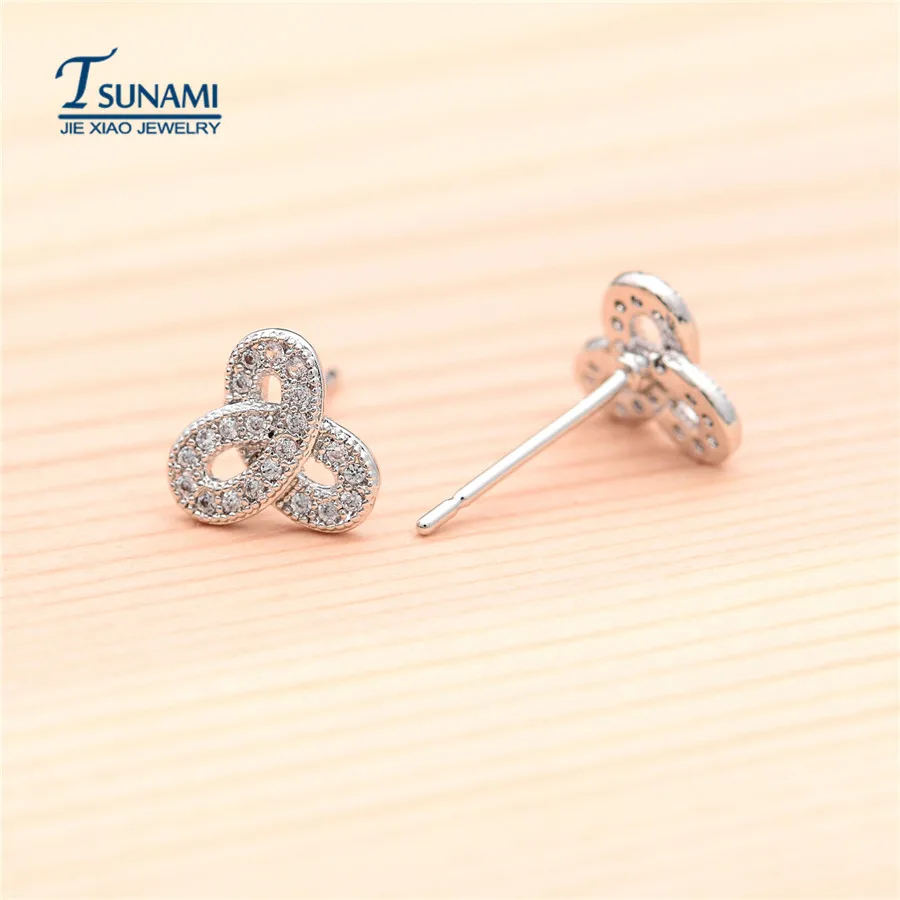 Новый дизайн роскошные фирменные серьги с бантом из циркония предпочтительный