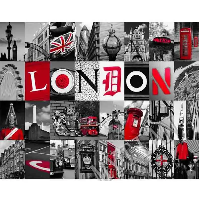 Новый полный квадратный/круглый 5D diy Алмазная картина &quotLondon sceneryɺrt Вышивка