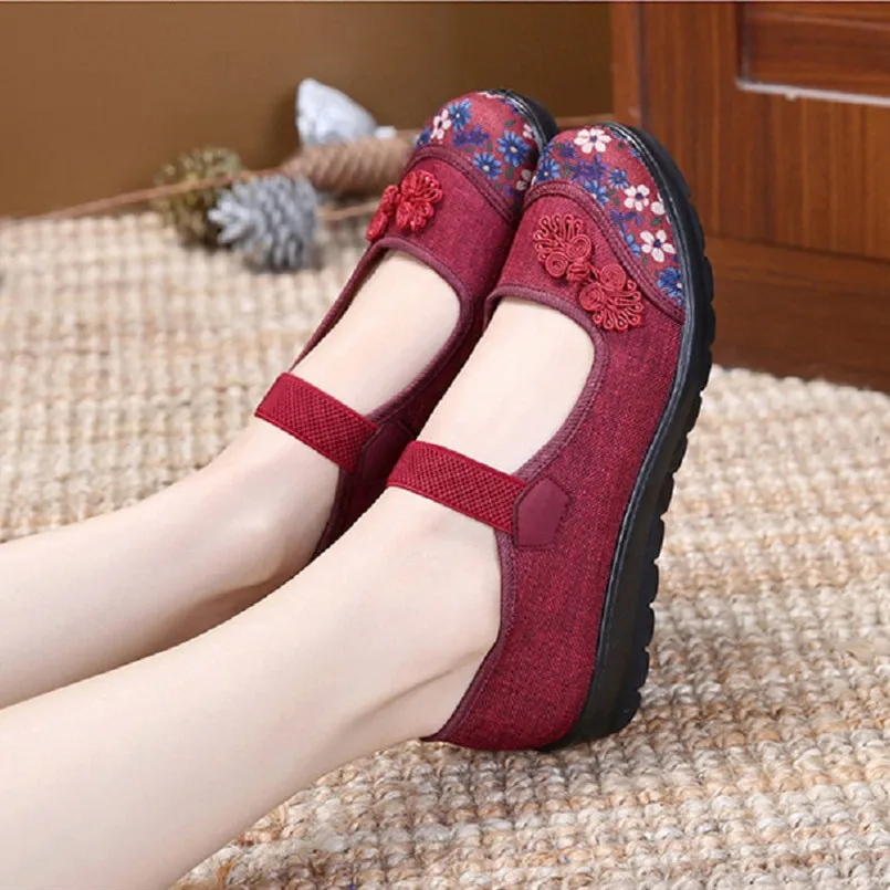 Женские туфли для танцев весенние винно-красные повседневные E5233 | Обувь