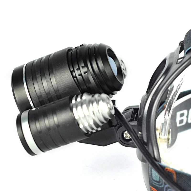 Красный светодиодный фонарь BORUIT 6000LM 3X XML T6 + 2R5 велосипедный USB аккумулятор 18650 AC