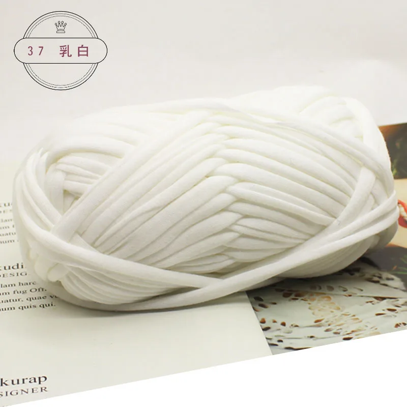 37 milk white TPRPYN 100 г = 1 шт. плотная ткань полоска Пряжа Ремесло для ручная вязка крючком DIY подушка одеяло ткань полоса для сумок - Цвет: 37 milk white