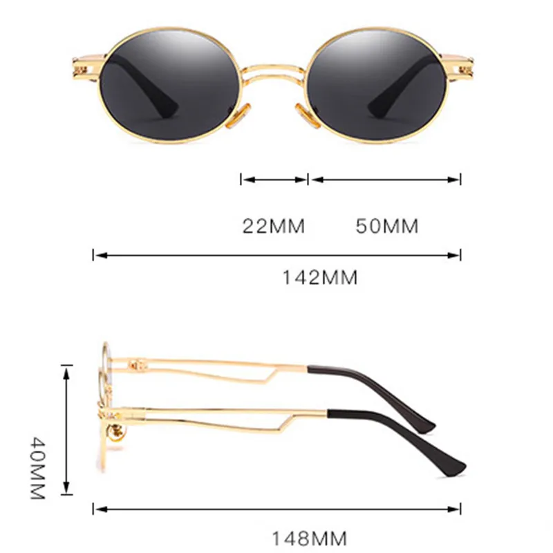 Yoovos металлические панк Солнцезащитные очки для женщин Роскошные брендовые дизайнерские зеркальные модные