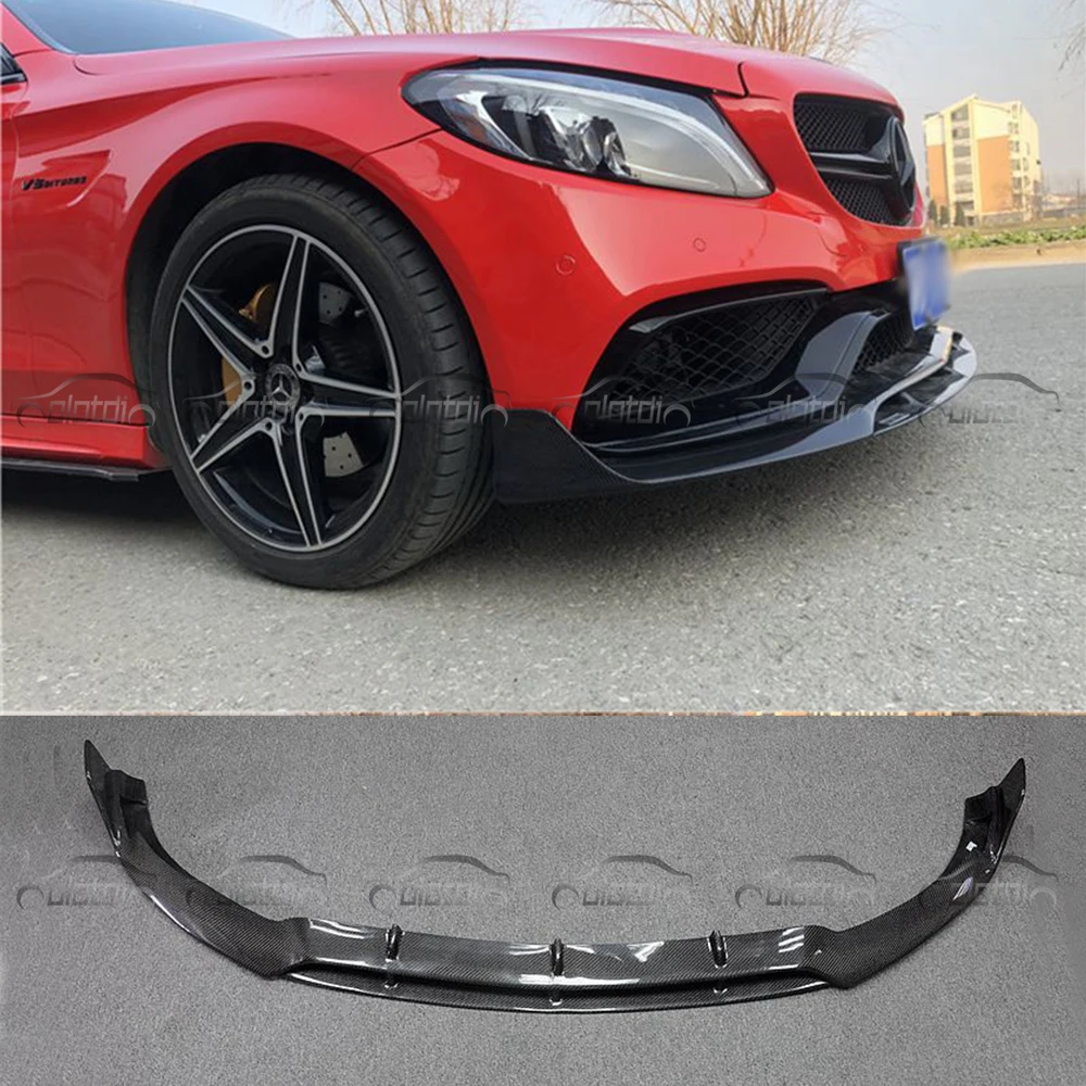 B Стиль углеродного волокна передний бампер для Mercedes-Benz W205 2D C63 купе C63S