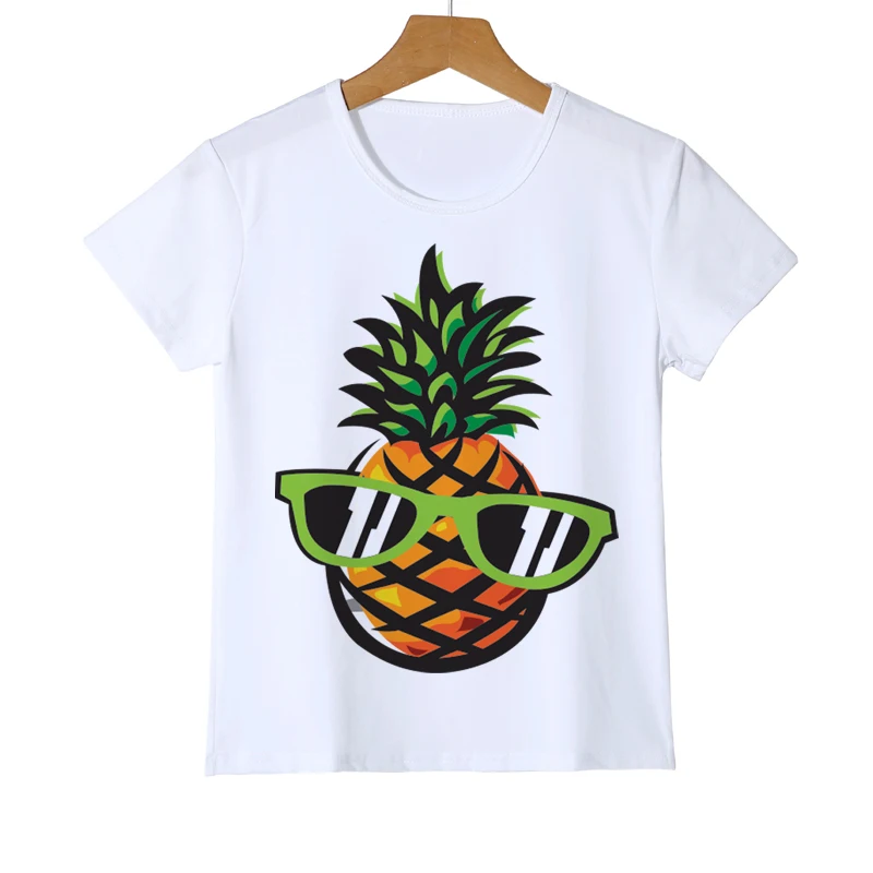 

Funny Summer T-shirt New Ananas Boys/Girls Short Sleeve Pineapple Child Tee Shirt Femme Casual T-shirt for Kids Tops Z29-8