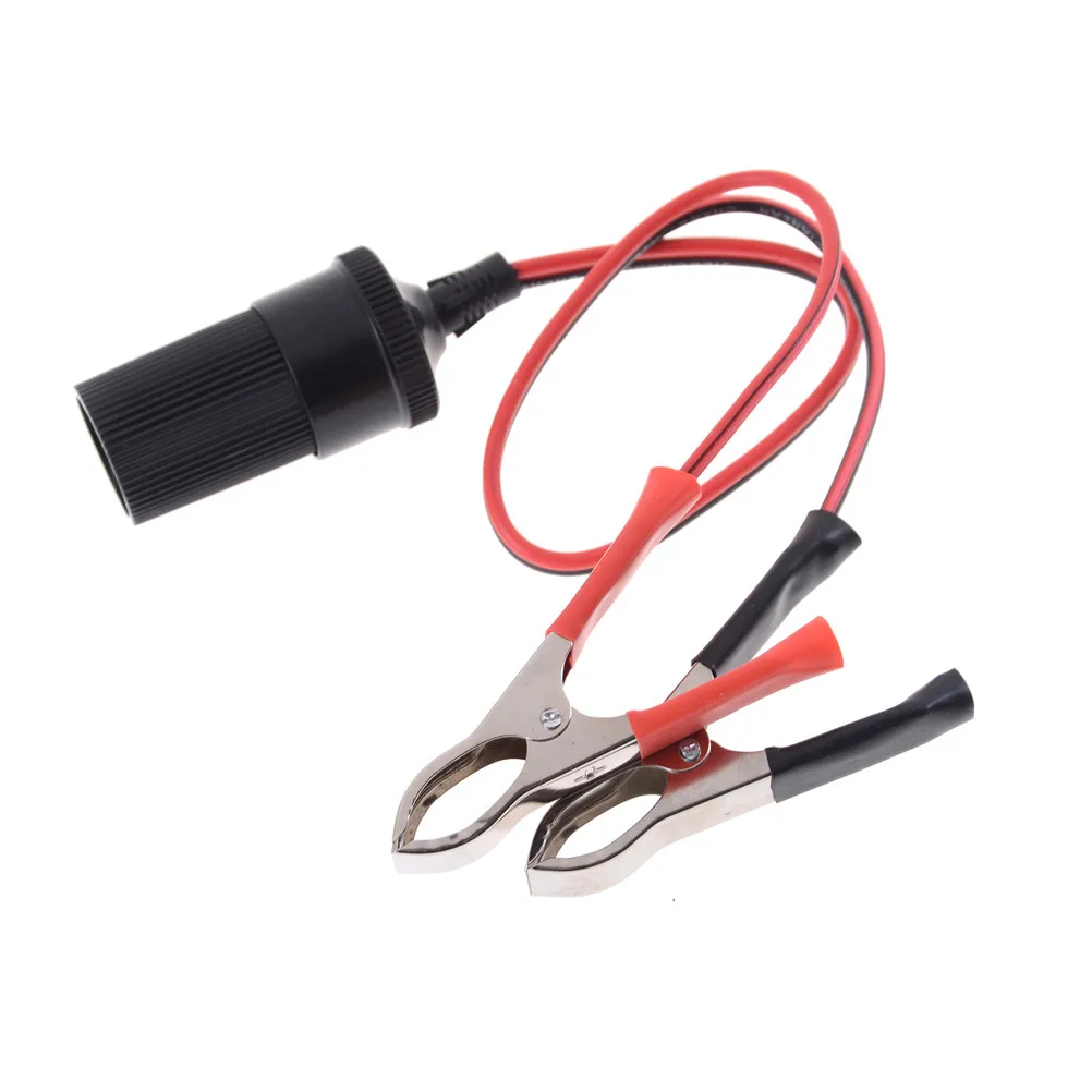 Зажим-крокодил провод мужской/женский автомобильного прикуривателя DC