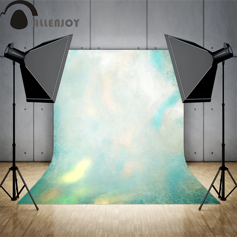 Allenjoy Фото фоны для детей Фотография светло голубой размытый боке фотостудии