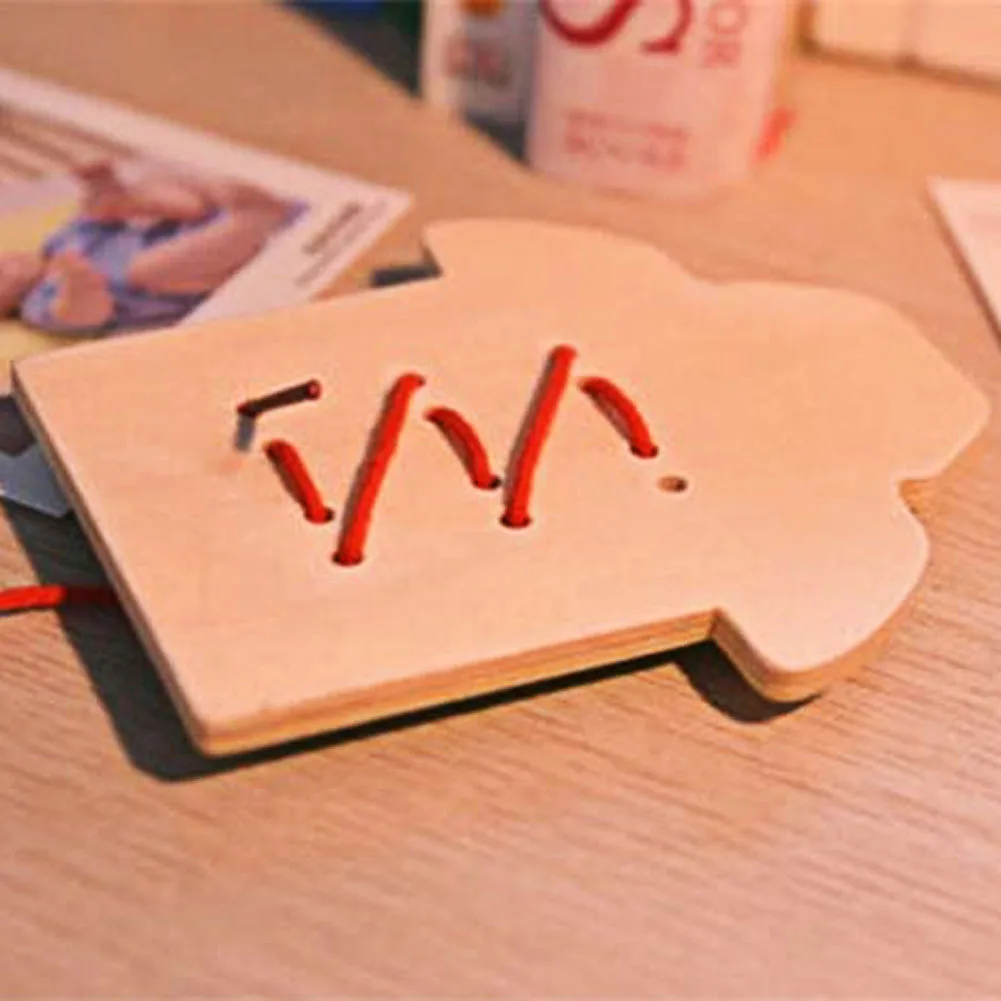 Детские развивающие игрушки Монтессори бусины для детей доска шнуровки