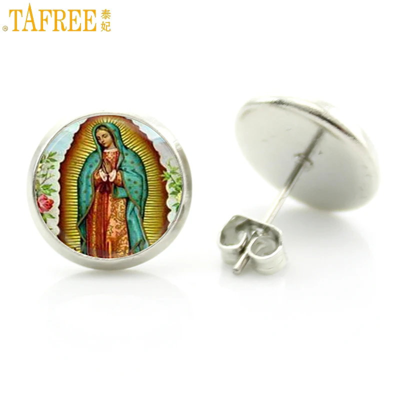 

Женские серьги-гвоздики TAFREE, модный, богородица Дева Мария, христианская христовина, модель D1010