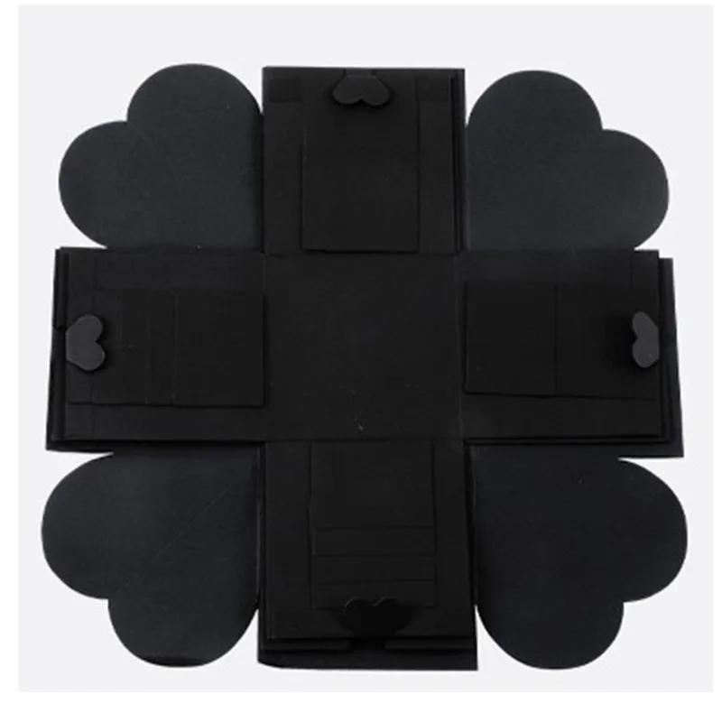 black Креативная Взрывная коробка Скрапбукинг DIY коробка для фотоальбома Для Свадебное предложение подарок на день рождения - Цвет: black