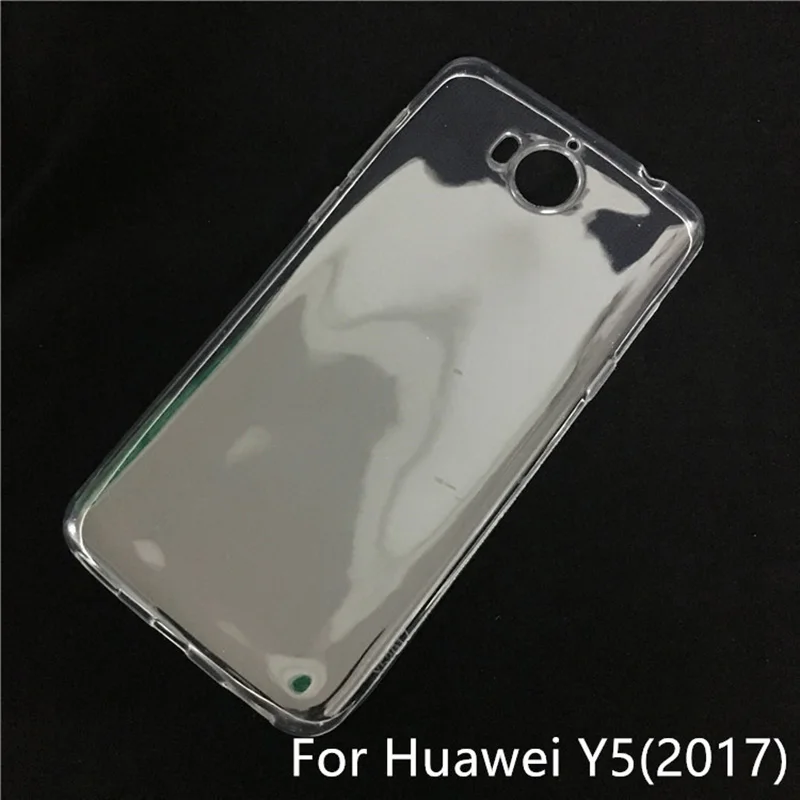Прозрачный ТПУ чехол для телефона Huawei Y5 2017 MYA-L02 MYA-L03 MYA-L22 5 в чехле Мягкий