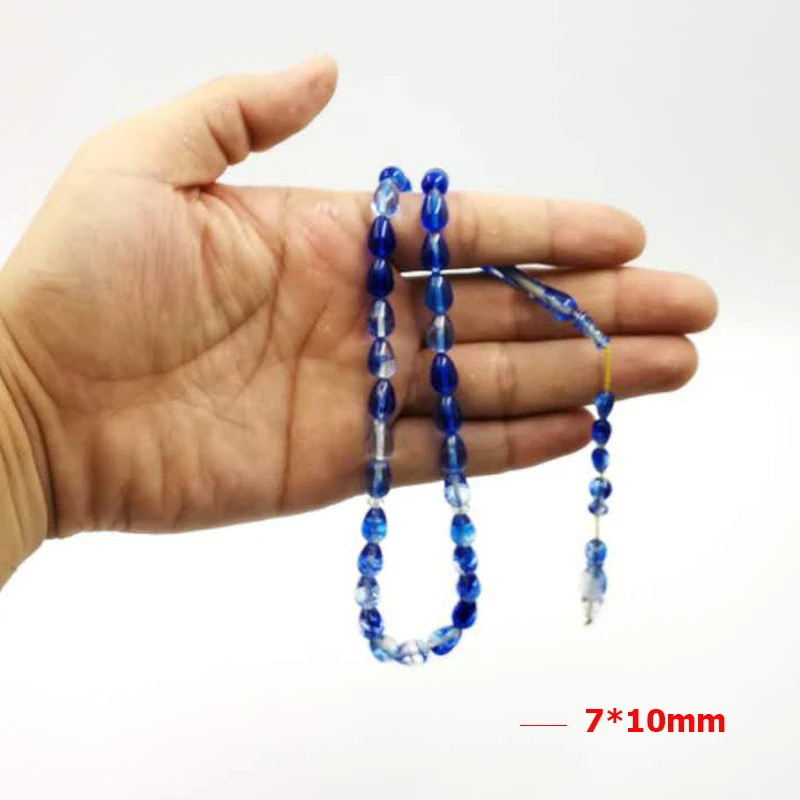 Синяя Смола Tasbih Man's tesbih Ramadan Kareem|Плетеные браслеты| |