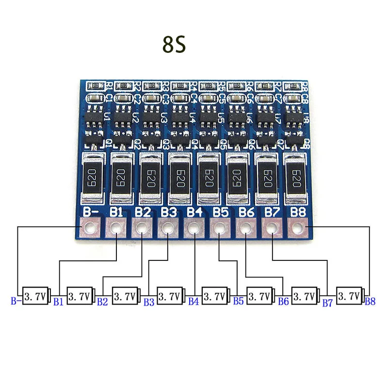 3S 4S 5S 7S 8S 3 7 V 18650 литиевая батарея балансирующая Функциональная плата полимерная