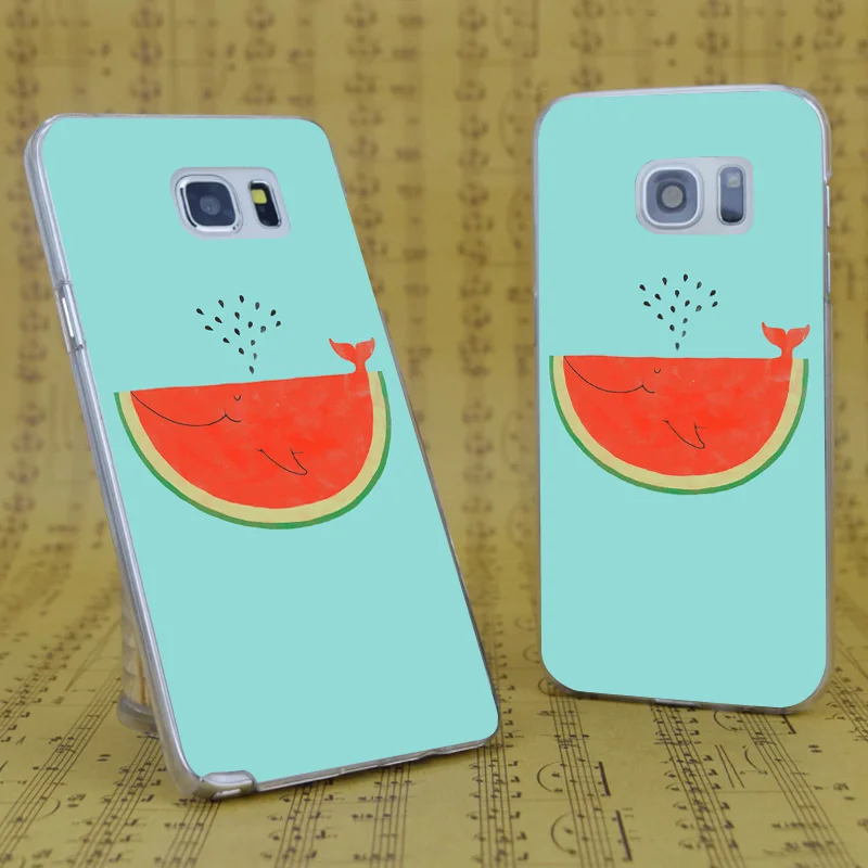 Dream Фокс b4306 арбуз КИТ плоские прозрачные Жесткий Чехол для Samsung Galaxy S 4 5 6 7 8 мини Edge