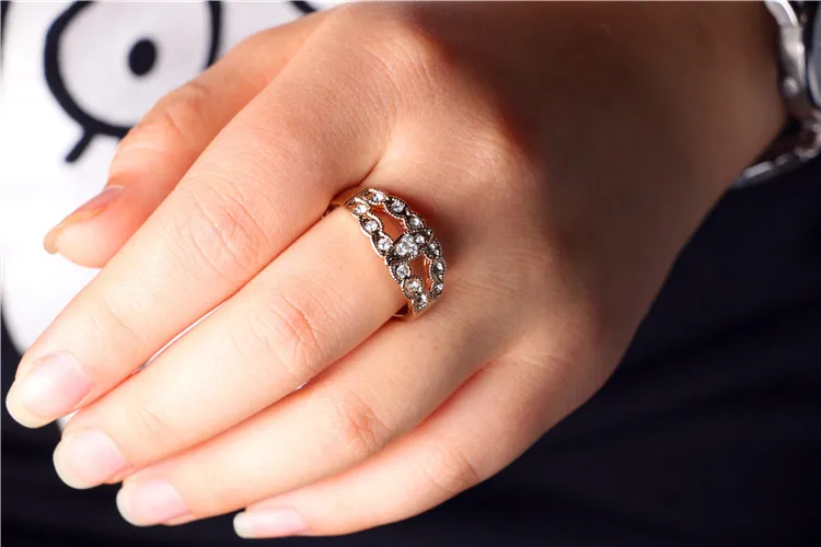 Новинка 2018 кольцо в античном стиле изысканные женские кольца с полыми листьями