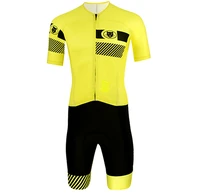 summer short sleeve skinsuit cycling jersey 2021pro team yellow skinsuit ciclismo mtb pro new men cycling short sleeve sets bike