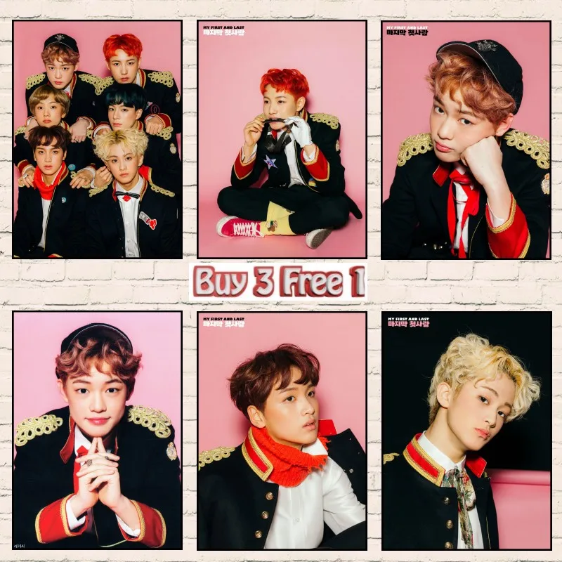 Постеры NCT K Pop настенные наклейки в стиле рок музыки бумажные принты с белым