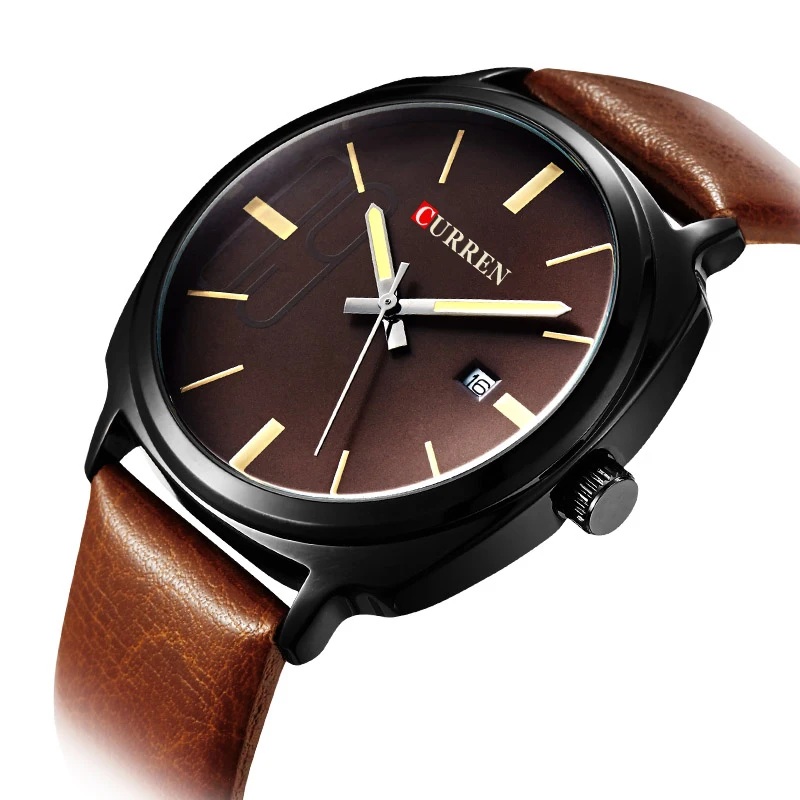 Curren Топ бренд Мужские часы Календарь Роскошные Спортивные кварцевые наручные
