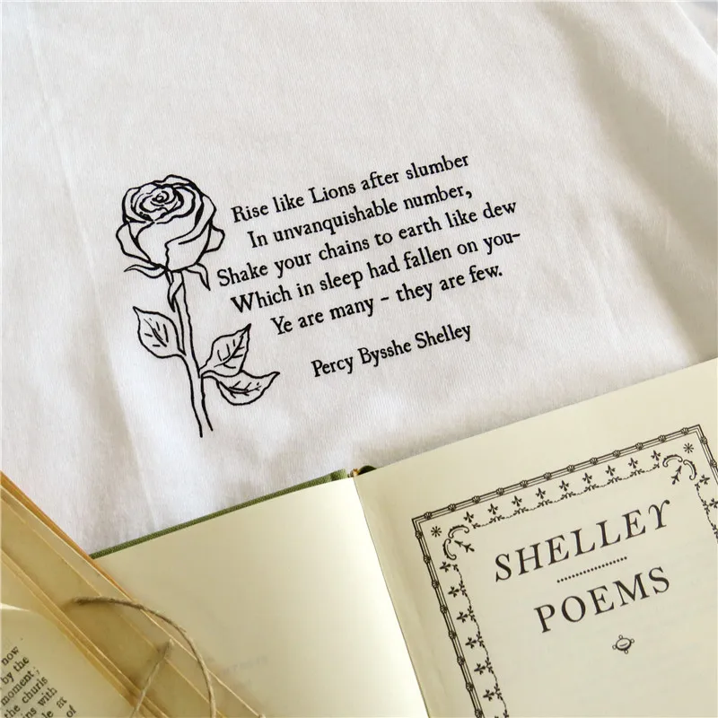 Showtly Rise lions after slumber напечатаны Percy byshe Shelley женская футболка Повседневная хлопковая