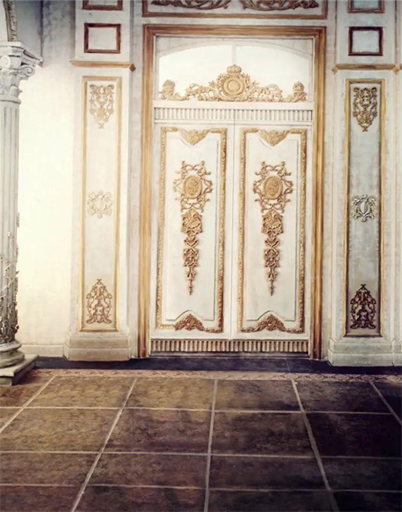 

5x7ft Stone Floor Vintage Door Photography Backdrops Photo Props Studio Background