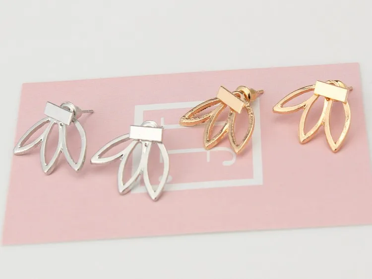 Женские серьги-гвоздики в форме лотоса M MISM серьги золотого и серебряного цвета