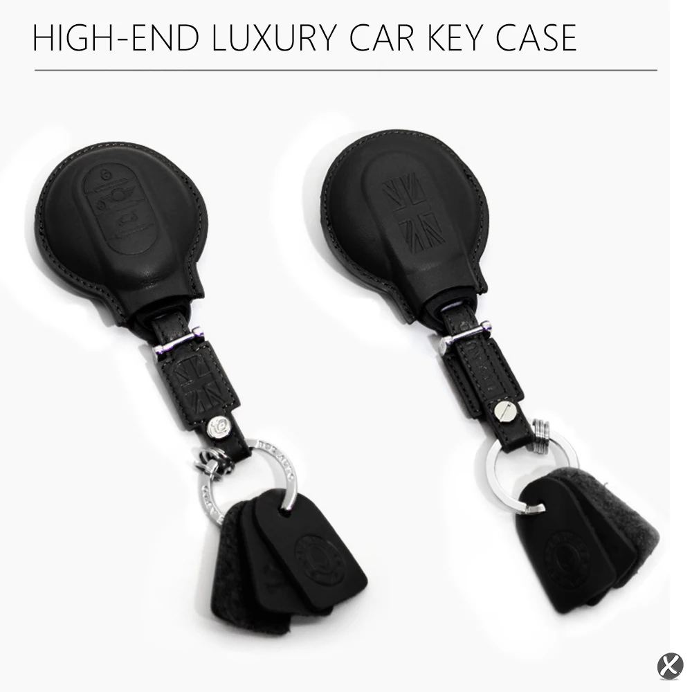 Кожаный чехол для автомобильных ключей F55 F56 черный Новый OEM BMW Mini Cooper ONE/FUN|leather car