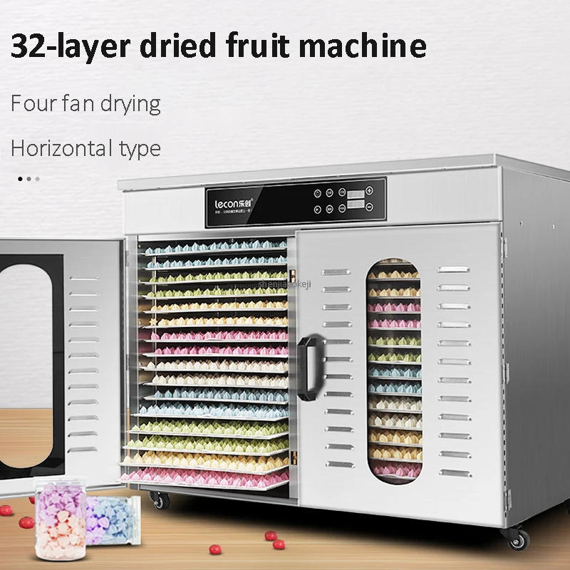 

32-layers Commercial Food Dehydrator Drying fruit machine pet food meat vegetables & fruits dehydration machine fruit dryer 220v