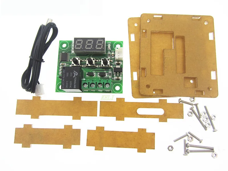 

5SETS/LOT W1209 DC12V cool temp thermostat temperature control switch temperature controller thermometer +Acrylic Box XH-W1209