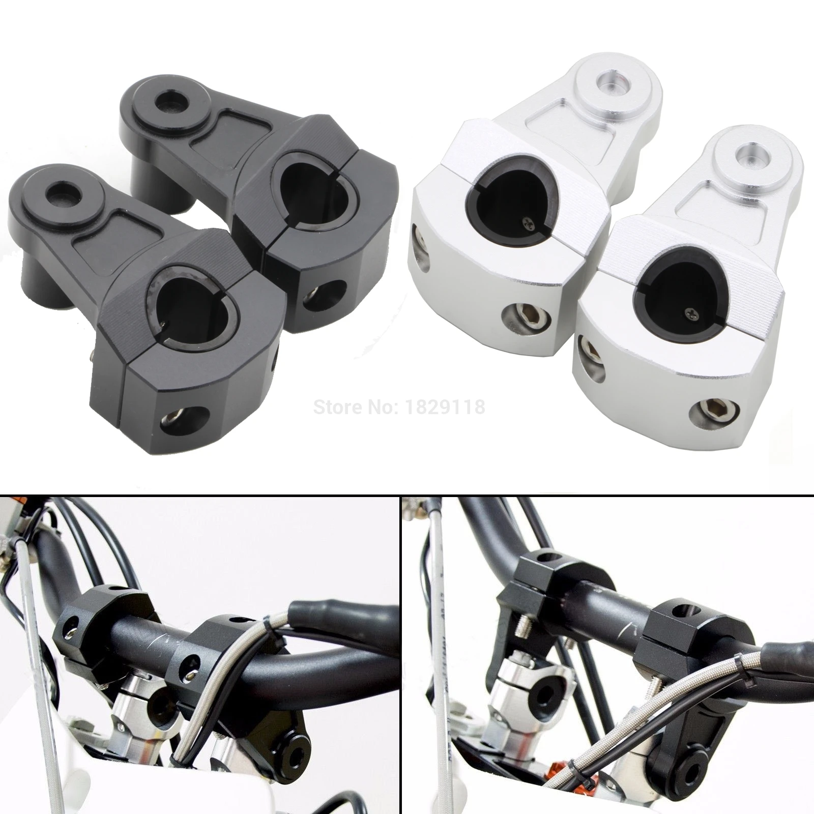 Крепление на руль с ЧПУ зажим для подступенков адаптер 7/8 &quot 22 мм 1-1/8&quot 28