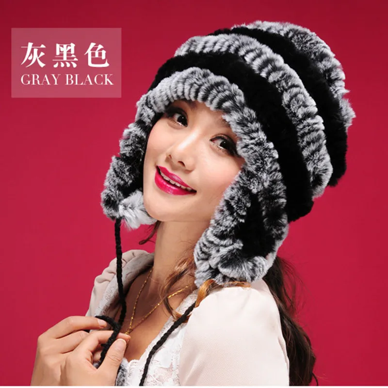 Женская зимняя теплая шапка шапка|rabbit cap|real fur winter hatsnatural caps |