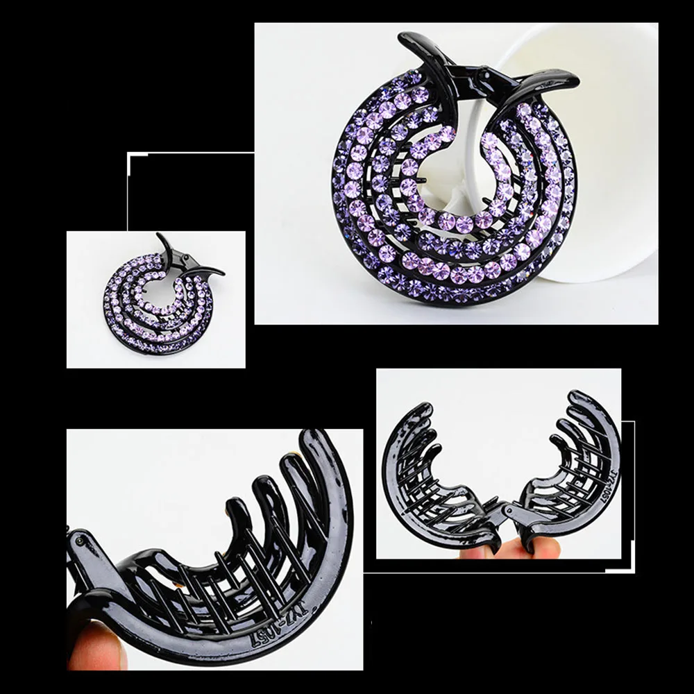 Женские заколки для волос стразы заколка конский хвост аксессуар блестящие