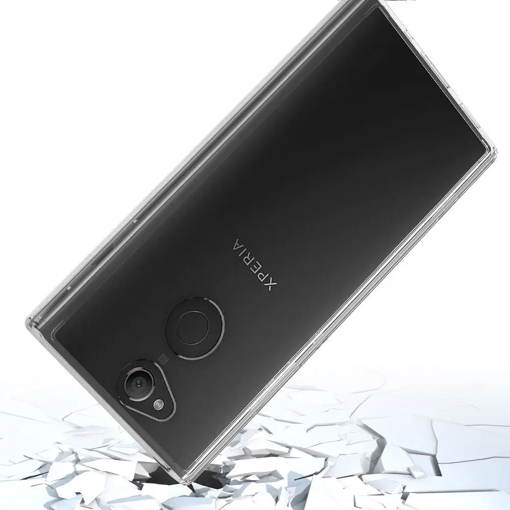 Тонкий прозрачный чехол с защитой от царапин для Sony Xperia XA2/XA2 противоударный