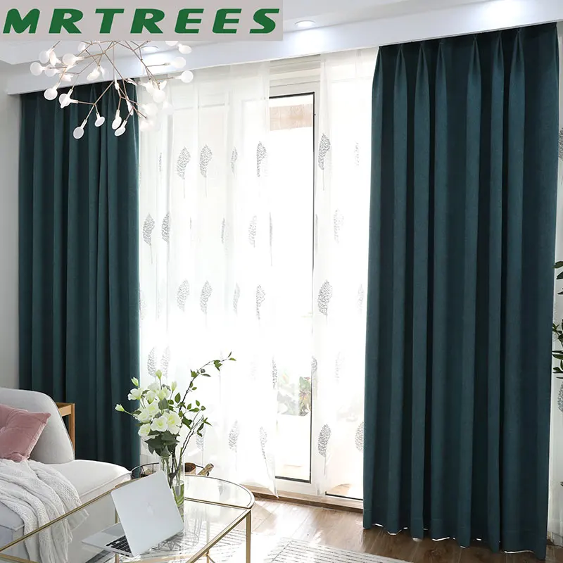 MRTREES плотные затемненные шторы для гостиной Современные Плотные Шторы спальни