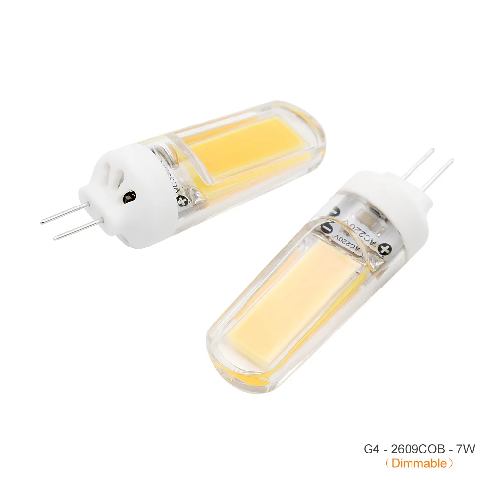 3 Вт 5 Вт 7 Вт затемняемый G4 220 В светодиодный светильник 2835 SMD COB светодиодный светильник для хрустальной люстры лампа Заменить галогенный точечный светильник