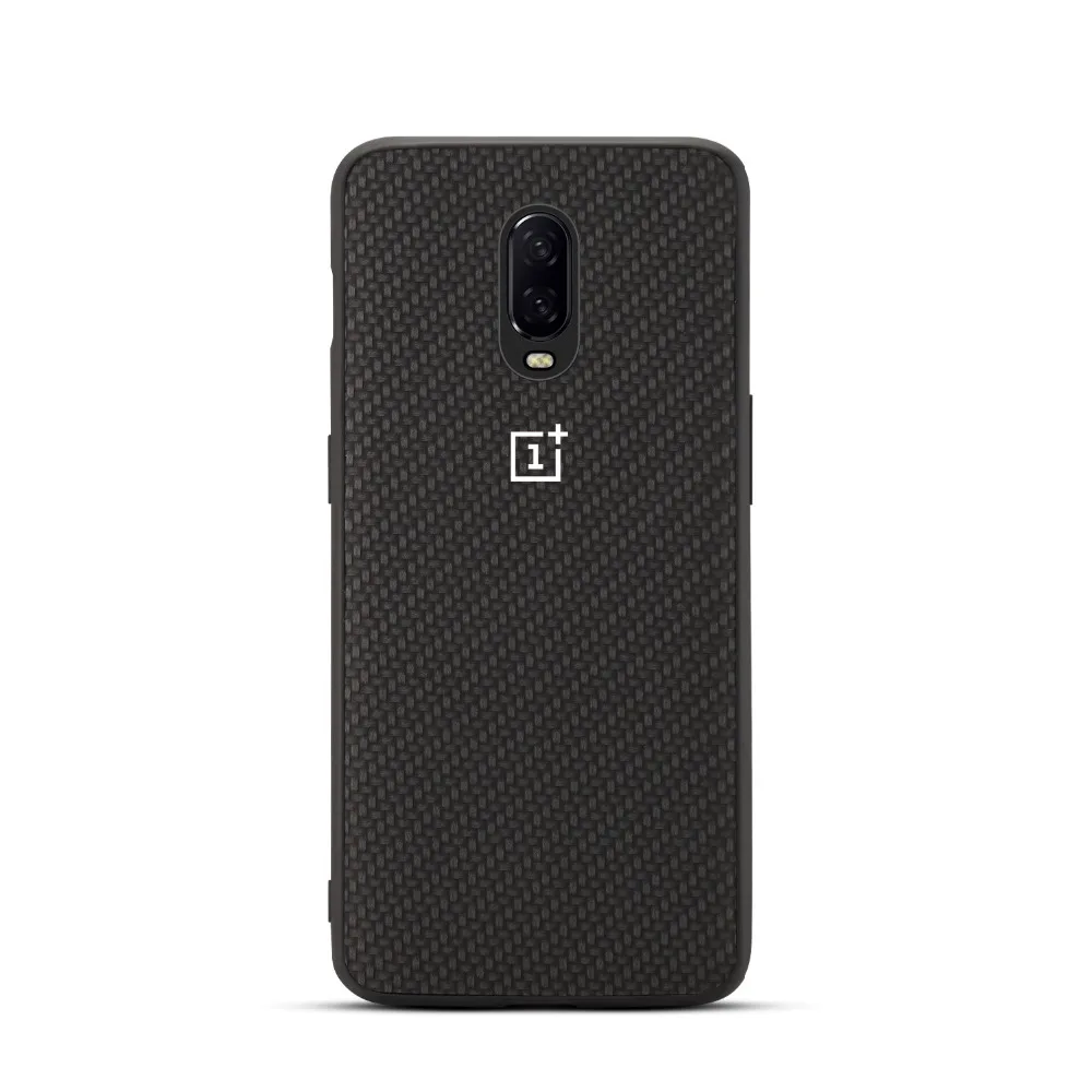 Oneplus 6T чехол оригинальный 100% официальный Защитный силиконовый нейлон Карбон