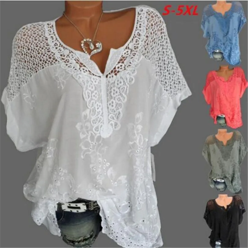 Женская блузка большого размера с воротником-лодочкой Свободная Повседневная