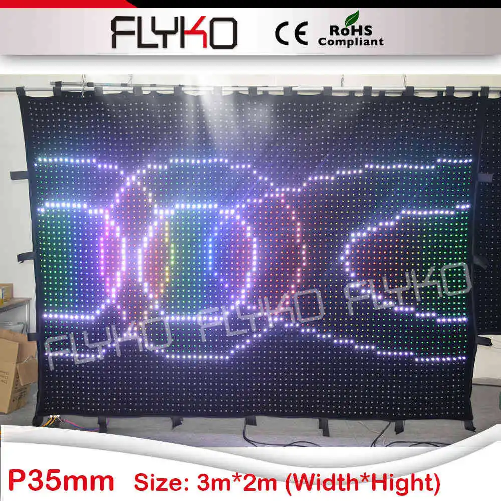 

hanging led glow light led stage curtain for DJ booth