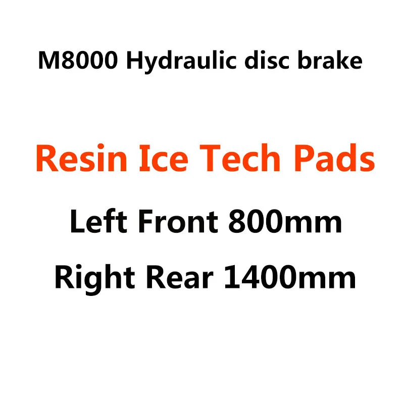 Resin Ice Tech Pads Shimano Deore XT M8000 M8100 дисковый тормоз Горный велосипед гидравлический дисковый Тормоз MTB ICE-TECH левый и правый 800/850/900/1400/1500/1600 мм - Цвет: Resin Ice Tech Pads