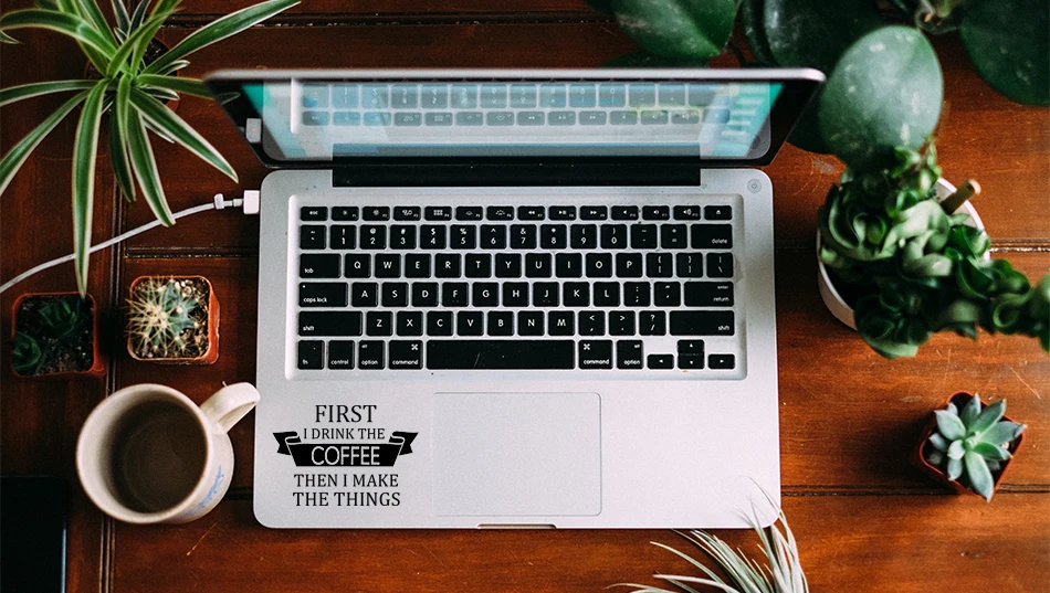 Первый кофе юмором Цитата Ноутбук наклейка для трекпада наклейка для Macbook Pro Air retina 1" 12" 1" 15" Mac Book винил тачпад кожи