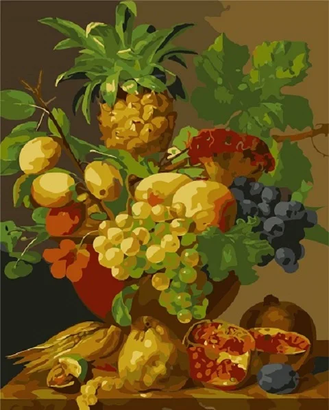 Новая картина маслом by numbers diy цифровая живопись акриловая краска 40x50 cm фрукты