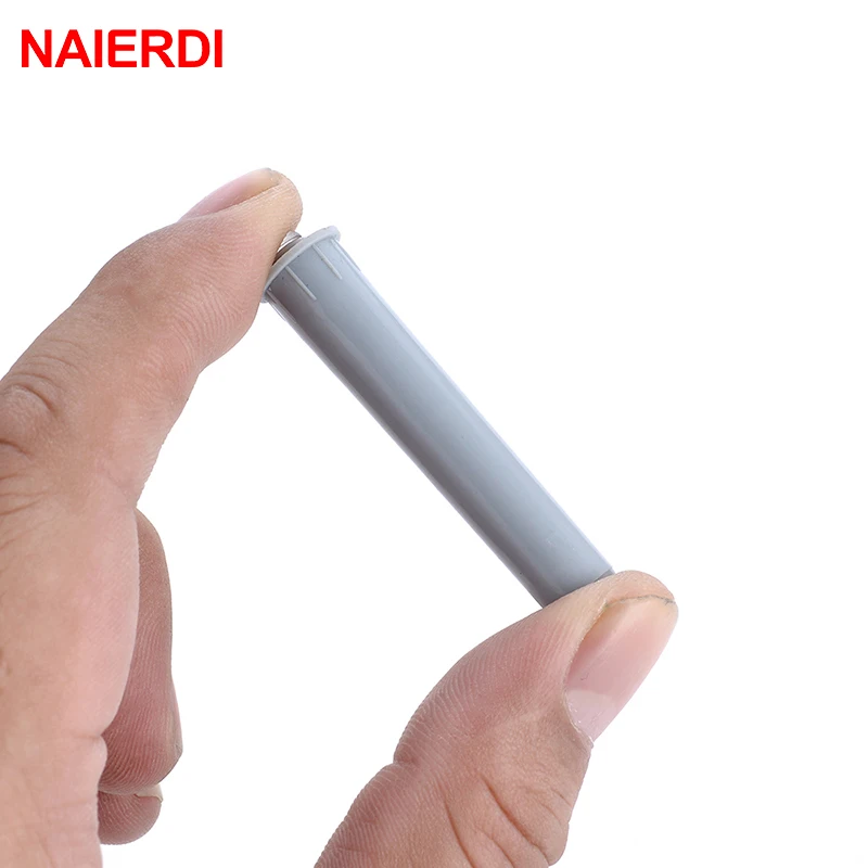 NAIERDI серые дверные Захваты шкафа белые демпферные буферы для остановки двери
