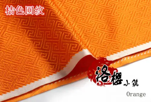 Great wall античный китайский стиль cheongsam костюм hanfu тканый дамасский жаккард парча ткань 11 - Цвет: Orange